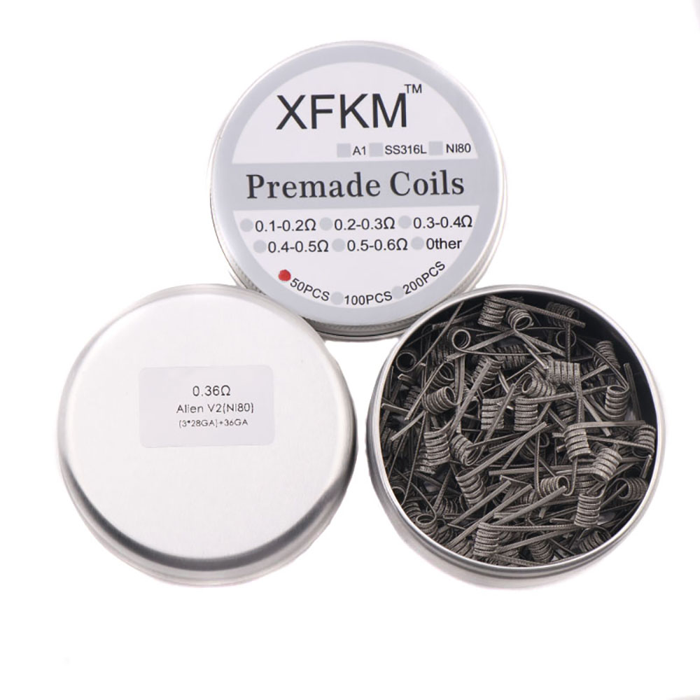 NEW XFKM 100PCS/box NI80/A1/SS - Clapton Wire Pre Built recensie en prijs