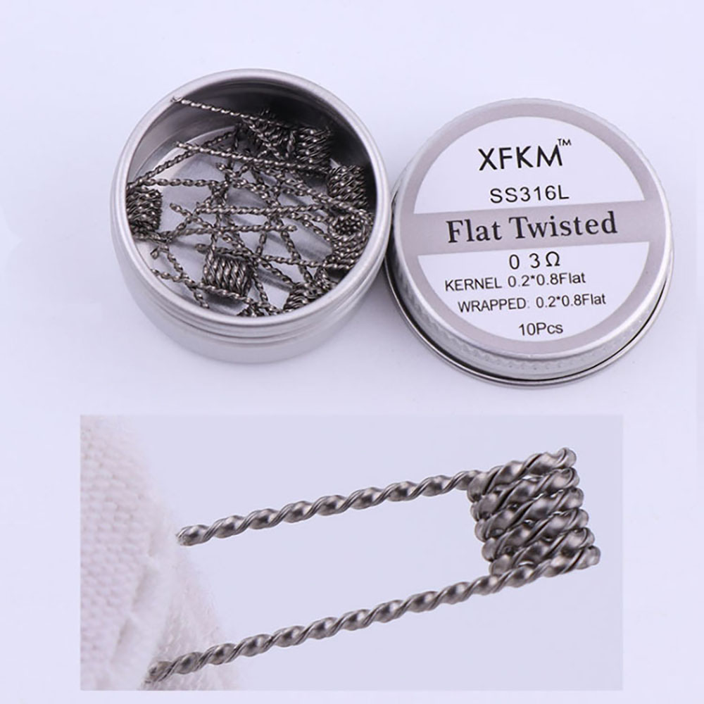 SS316L 10Pcs/Box Prebuilt Coil - Clapton Wire Pre Built recensie en prijs