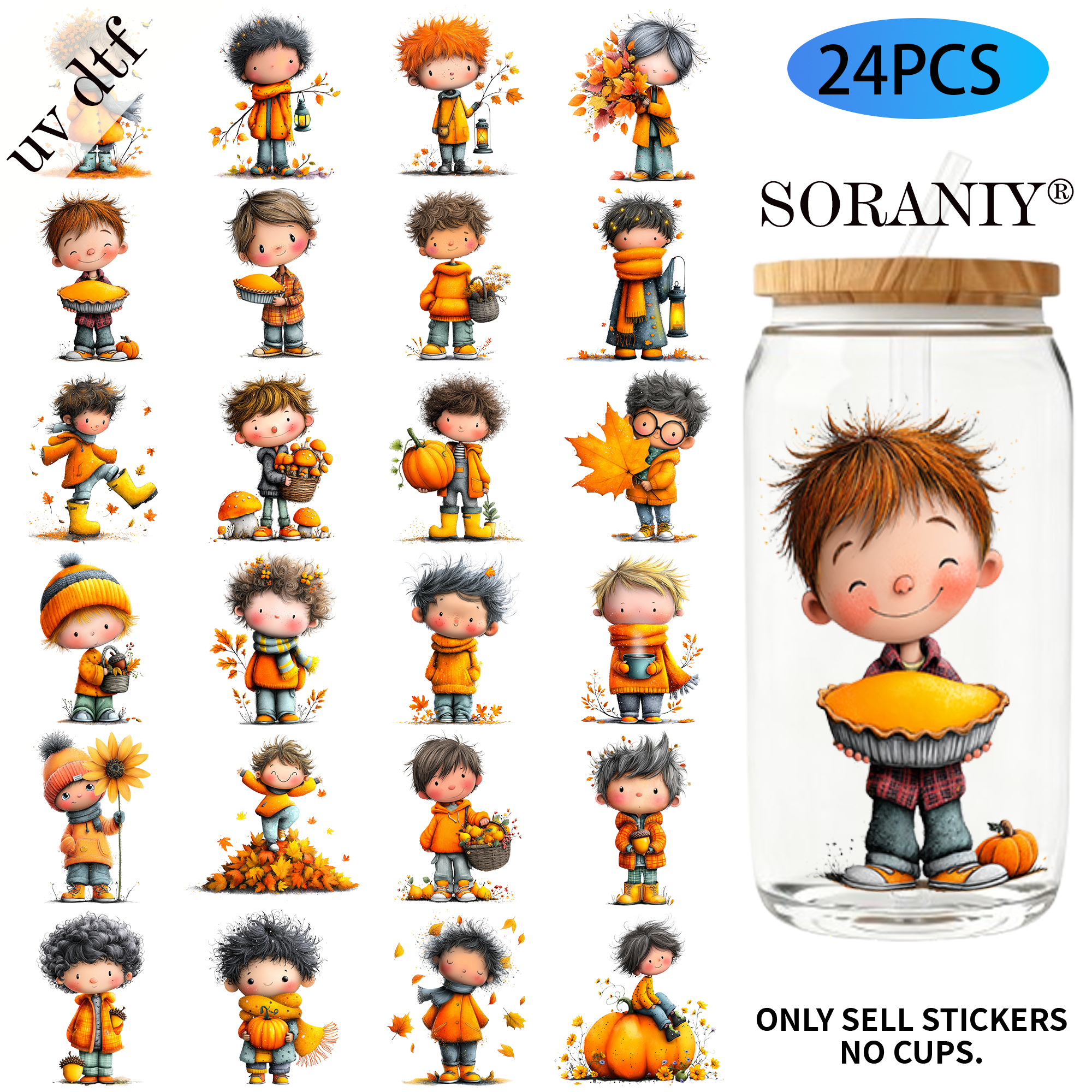 24PCS/Set Whimsical Autumn Boy - Rdta Tank Glass recensie en prijs