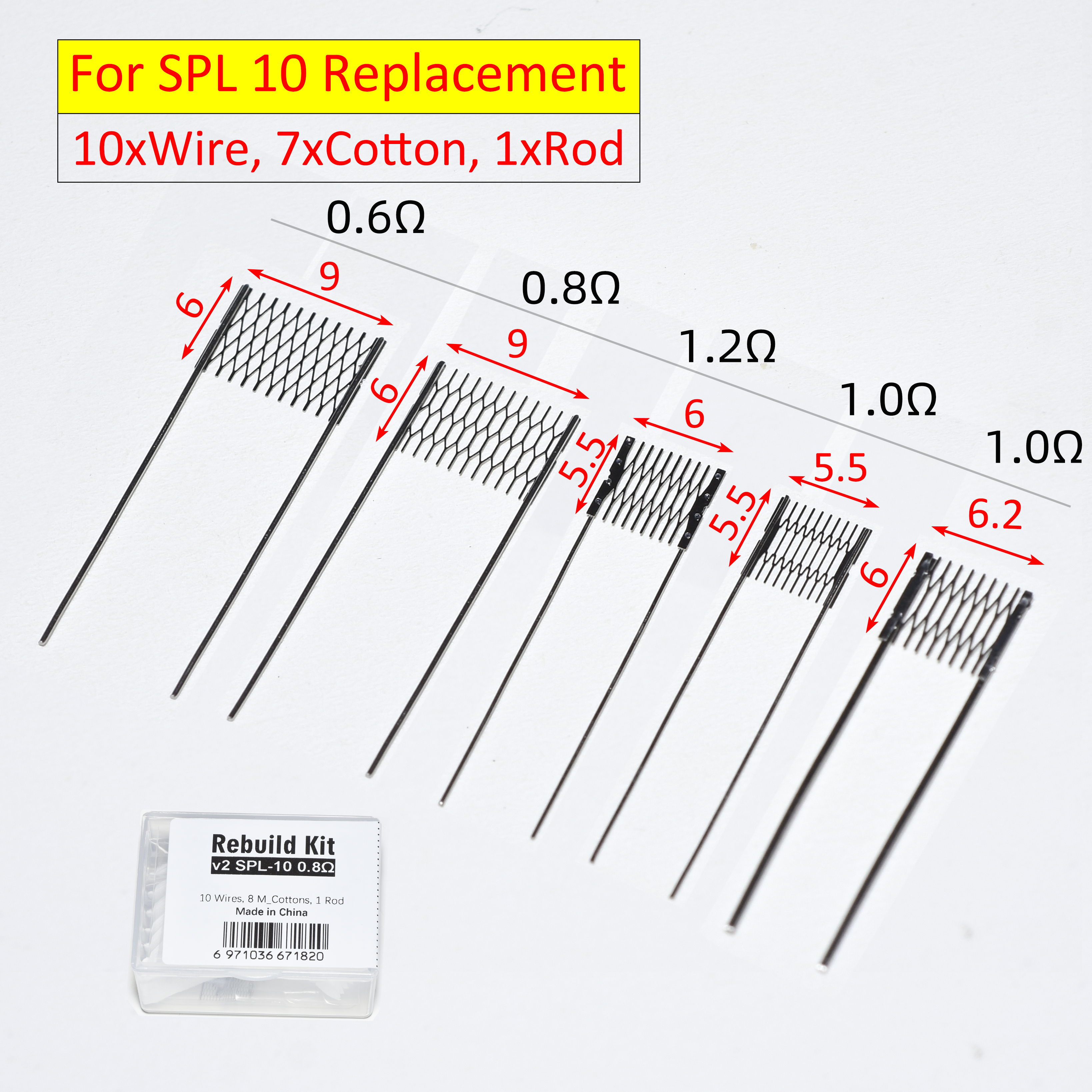 5 Type SPL 10 Resistance Wire  - Coil Building Kit recensie en prijs