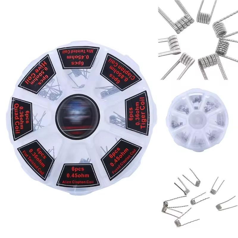 48Pcs/Set Pre Built Coils RTA  - Clapton Wire Pre Built recensie en prijs