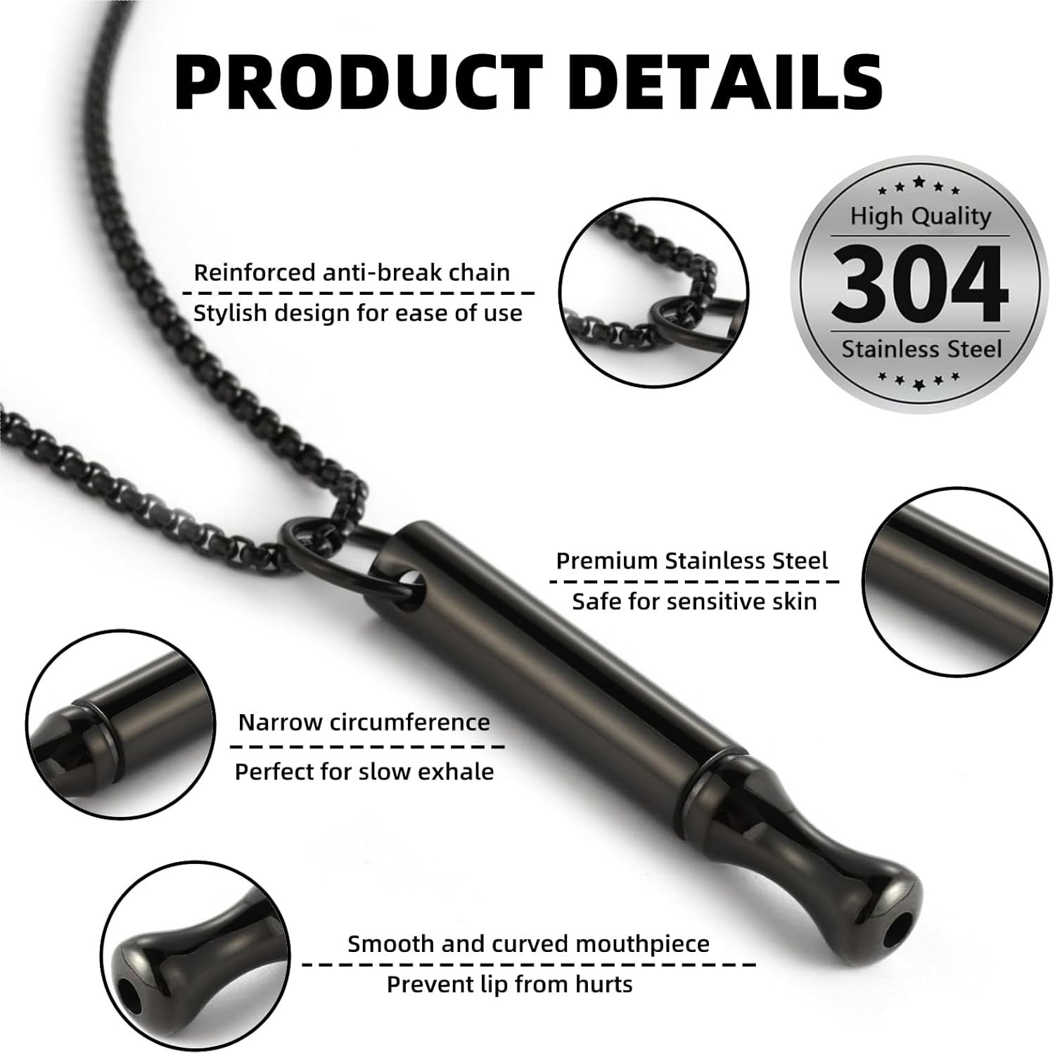 Titanium Steel Breathing Neckl - Vape Accessory recensie en prijs